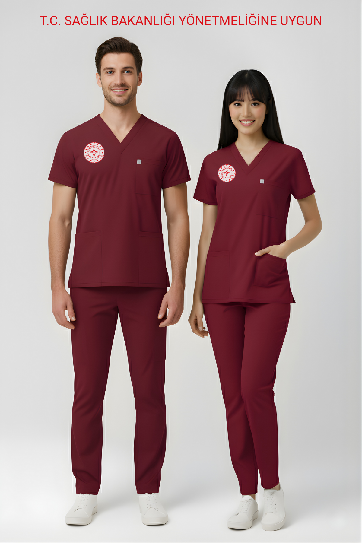 Lisans Lisansüstü Sağlıkçı Forması Likralı Scrubs Takım Unisex